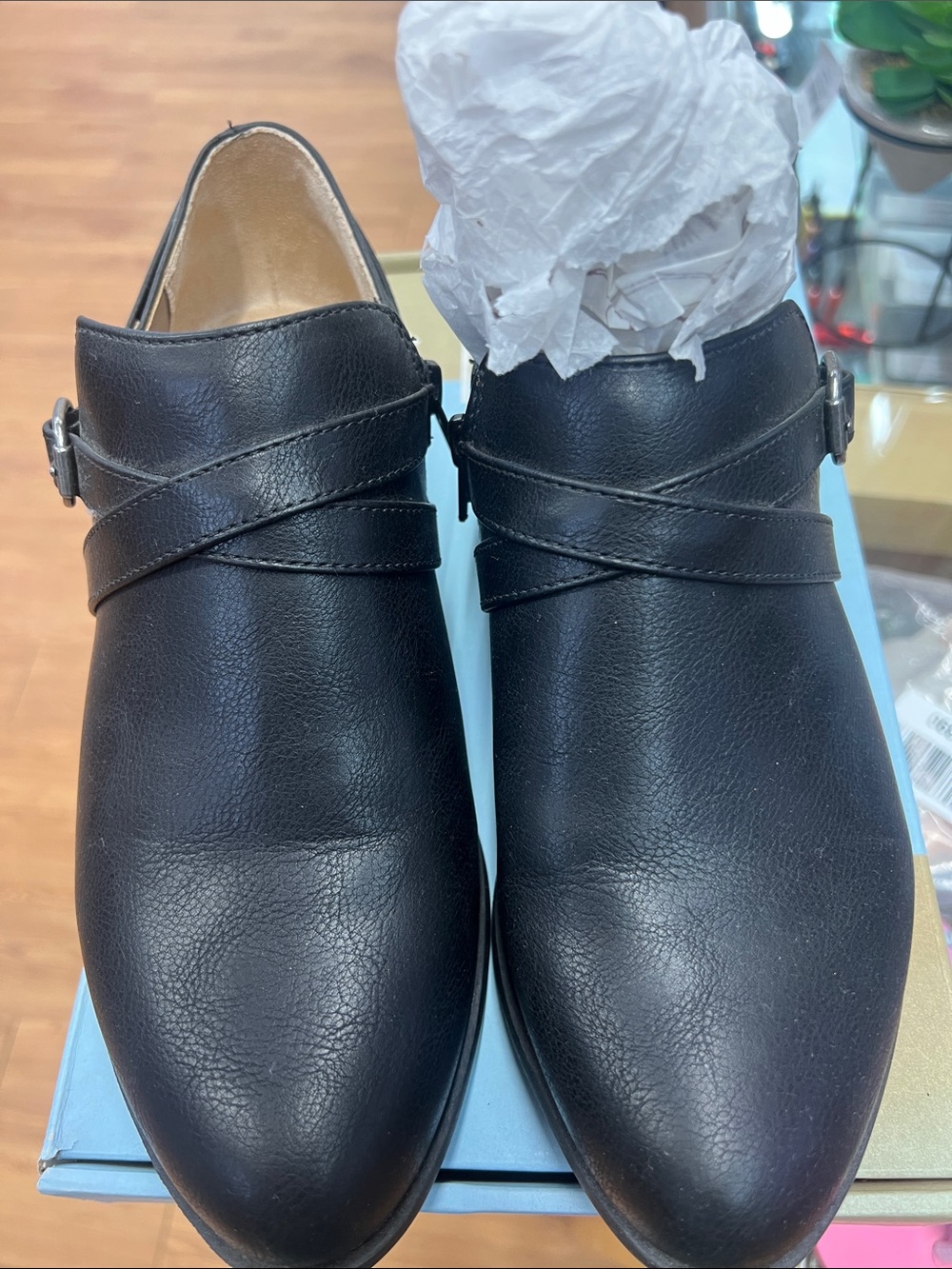 Lifestride Classic Black Men's Leather Slip-On Dress Shoes